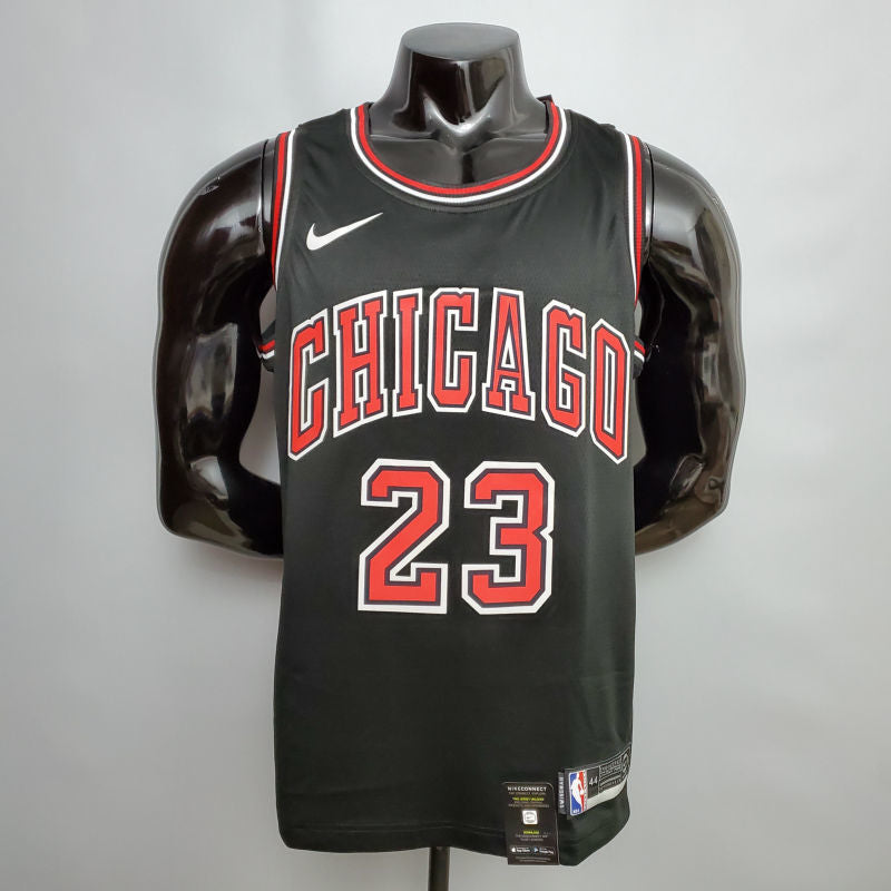 גופיית רטרו NBA שחורה שיקגו בולס מייקל ג׳ורדן